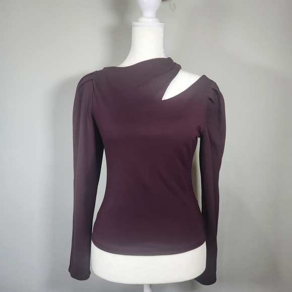 Express Burgundy  Blouse - Picture 4 of 10